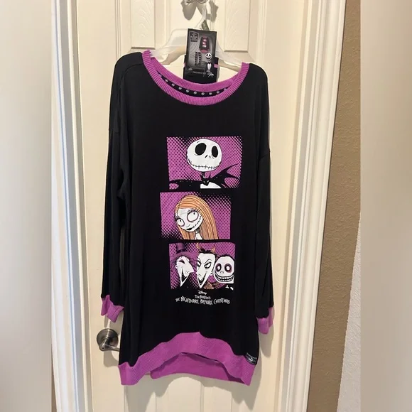 NWT ~ Nightmare Before Christmas -  Sally - long sweater with matching kneesocks - Picture 5 of 12